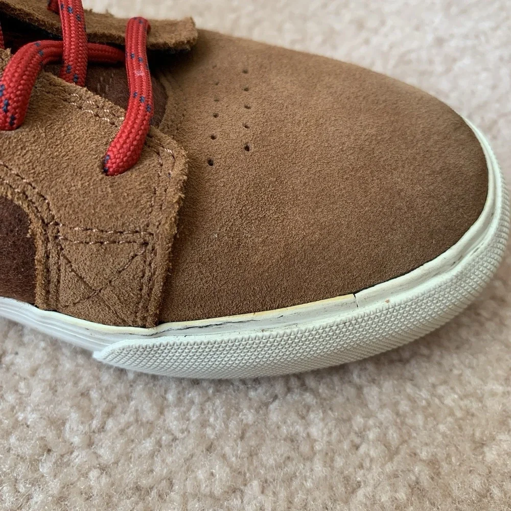 Supra Kids Skytop Muska 001 Skateboard Shoes Brown Youth High Top Sneakers Sz 5